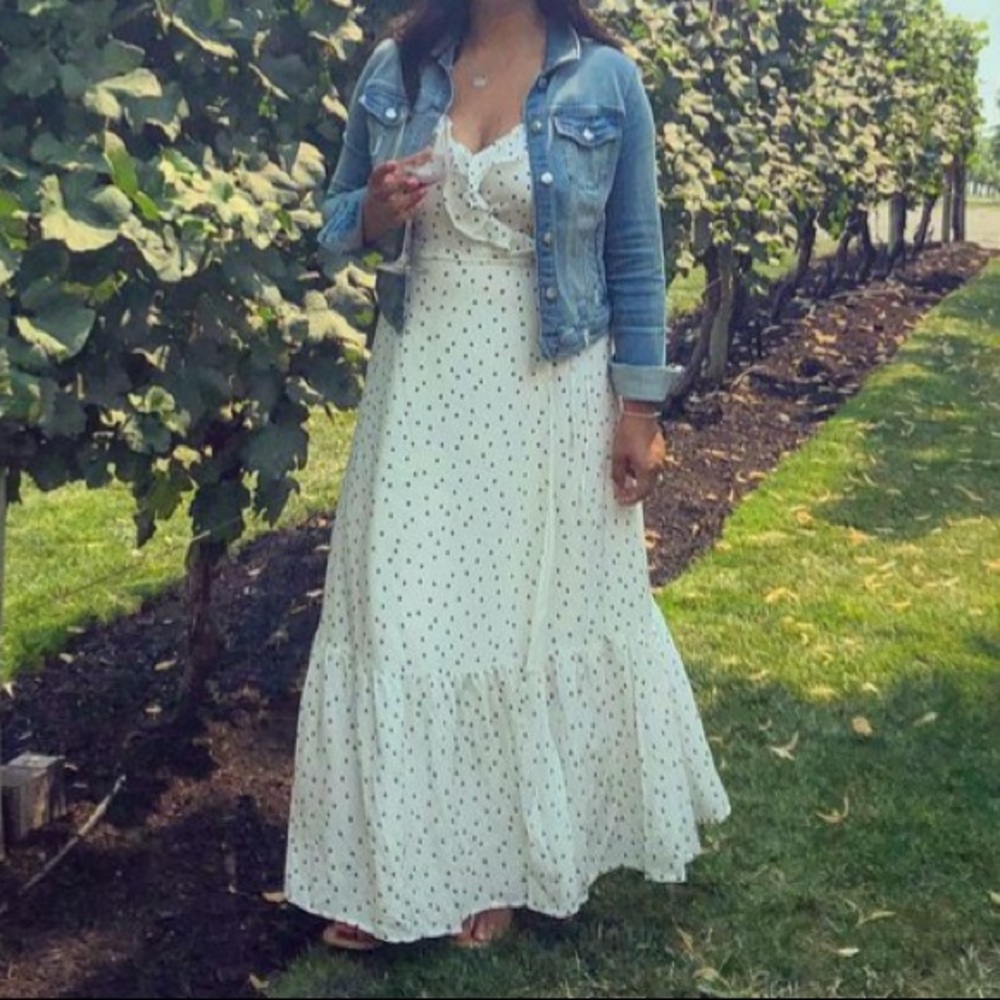 H&M maxi polka dot wrap dress. Size 10